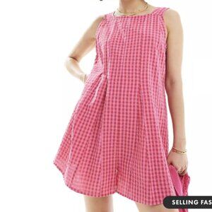ASOS jumpsuits for women small in pink gingham